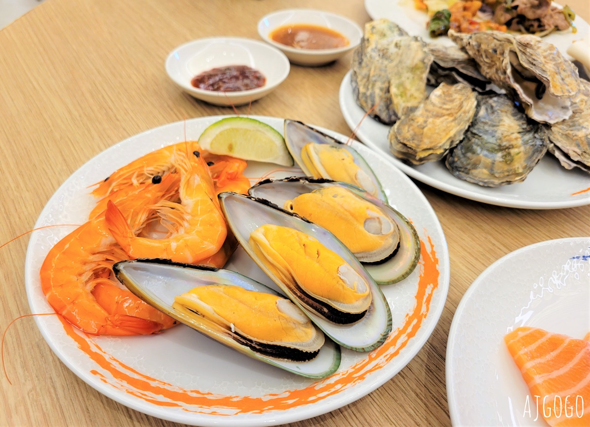 漢來海港桃園店 平日晚餐菜色 蒸生蠔、旭蟹、扁蟹吃到飽 台茂購物中心6樓