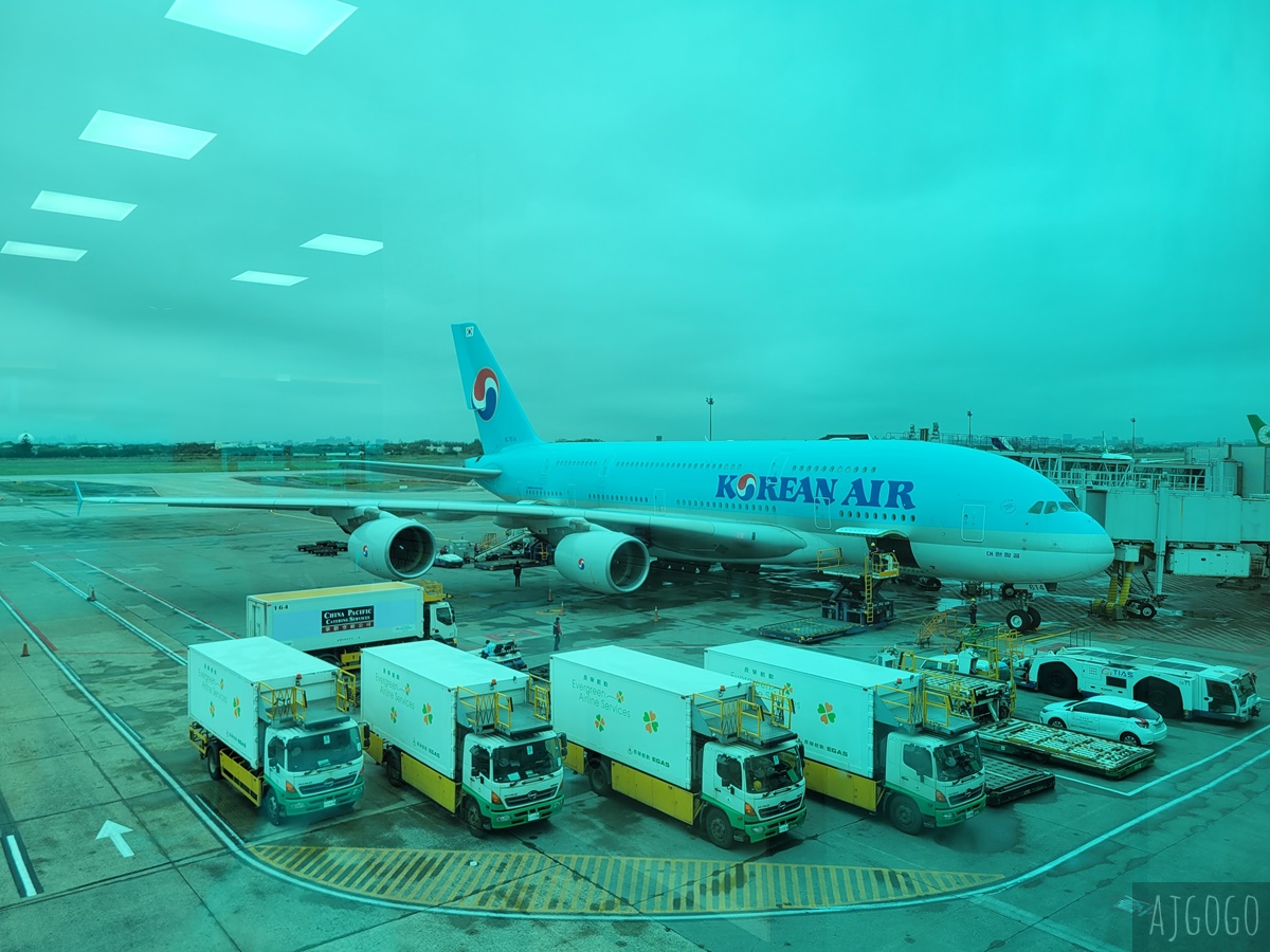 大韓航空 KE186 台北桃園>首爾仁川 A380經濟艙、飛機餐